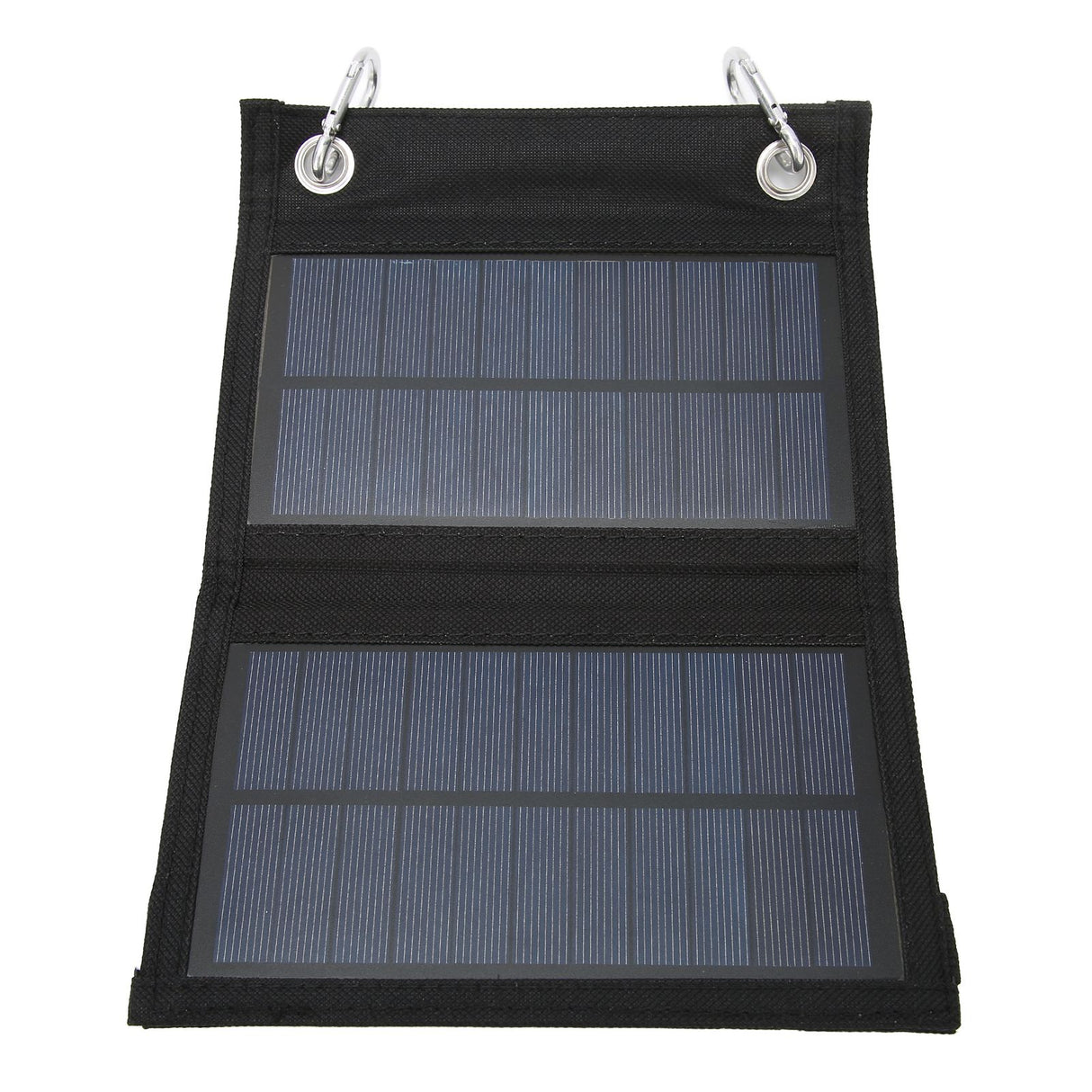 4W 2 Fold Solar Panels Portable High Conversion Efficiency Polysilicon Mobile Power with Climbing Buckle for Automobile