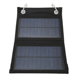 4W 2 Fold Solar Panels Portable High Conversion Efficiency Polysilicon Mobile Power with Climbing Buckle for Automobile - Top-Down View