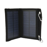 4W 2 Fold Solar Panels Portable High Conversion Efficiency Polysilicon Mobile Power with Climbing Buckle for Automobile - 45-Degree Angle