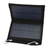 4W 2 Fold Solar Panels Portable High Conversion Efficiency Polysilicon Mobile Power with Climbing Buckle for Automobile