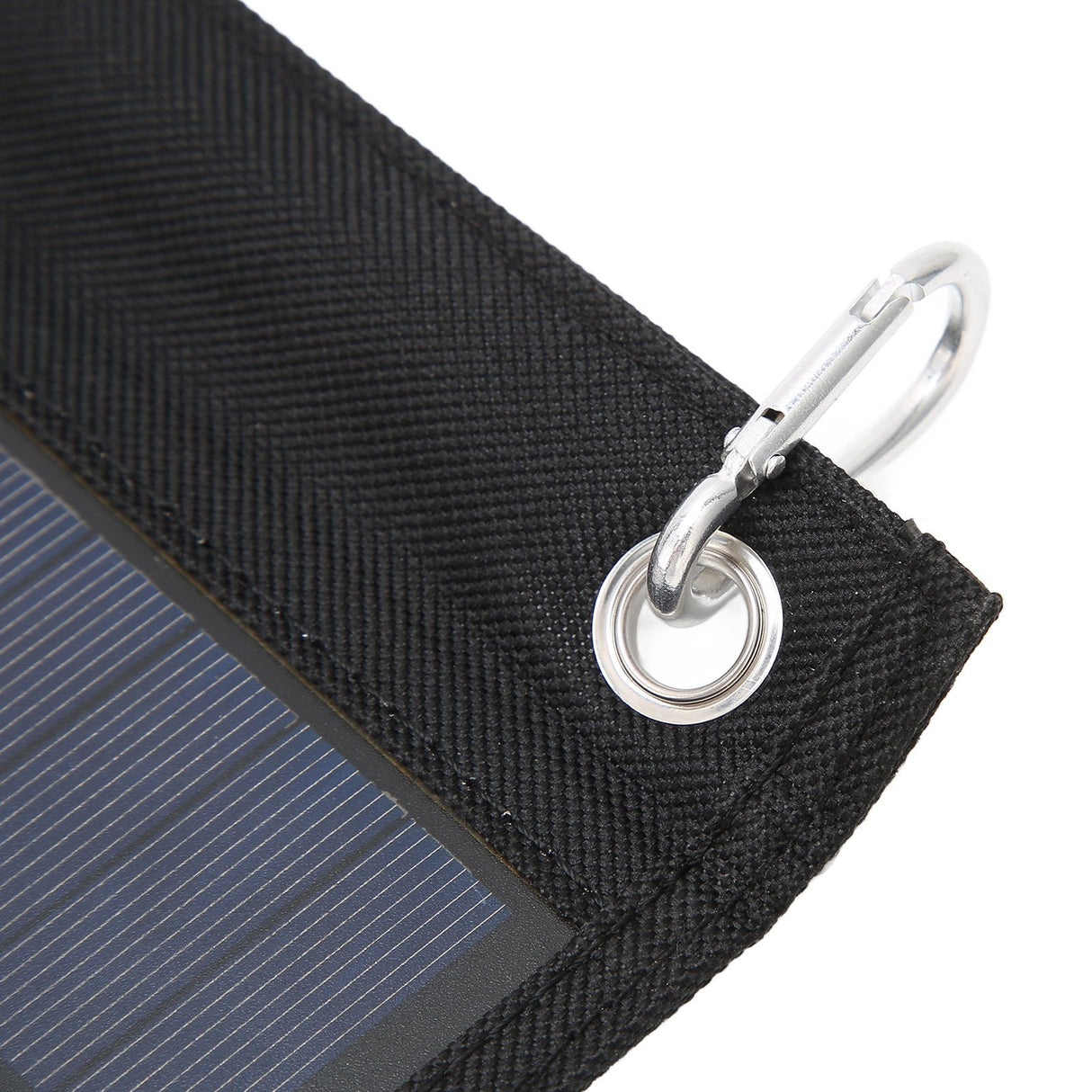 4W 2 Fold Solar Panels Portable High Conversion Efficiency Polysilicon Mobile Power with Climbing Buckle for Automobile