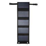 10W 5 Fold Solar Panels High Conversion Efficiency Portable Polysilicon Power Source with USB Output Interface for Car - Front View