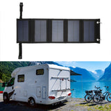 10W 5 Fold Solar Panels High Conversion Efficiency Portable Polysilicon Power Source with USB Output Interface for Car