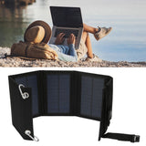 10W 5 Fold Solar Panels High Conversion Efficiency Portable Polysilicon Power Source with USB Output Interface for Car