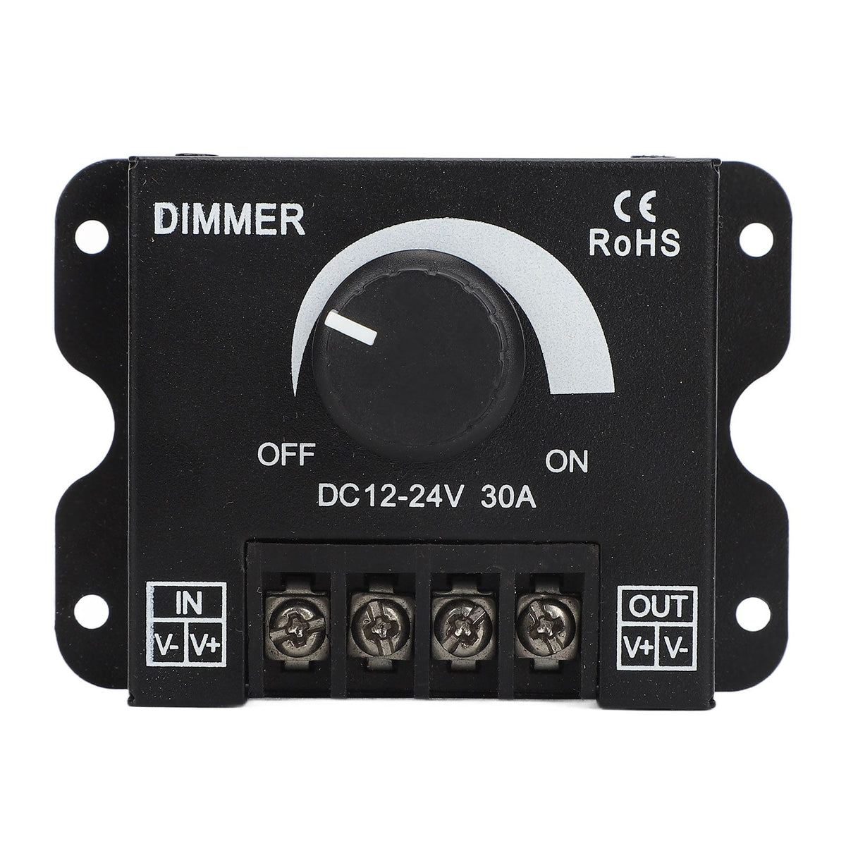 LED Dimmer Single Channel Stepless Dimming Excellent Heat Dissipation LED Light Strip Dimmer DC 12‑24V
