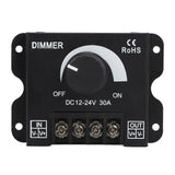 LED Dimmer Single Channel Stepless Dimming Excellent Heat Dissipation LED Light Strip Dimmer DC 12‑24V