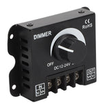 LED Dimmer Single Channel Stepless Dimming Excellent Heat Dissipation LED Light Strip Dimmer DC 12‑24V - Top-Down View