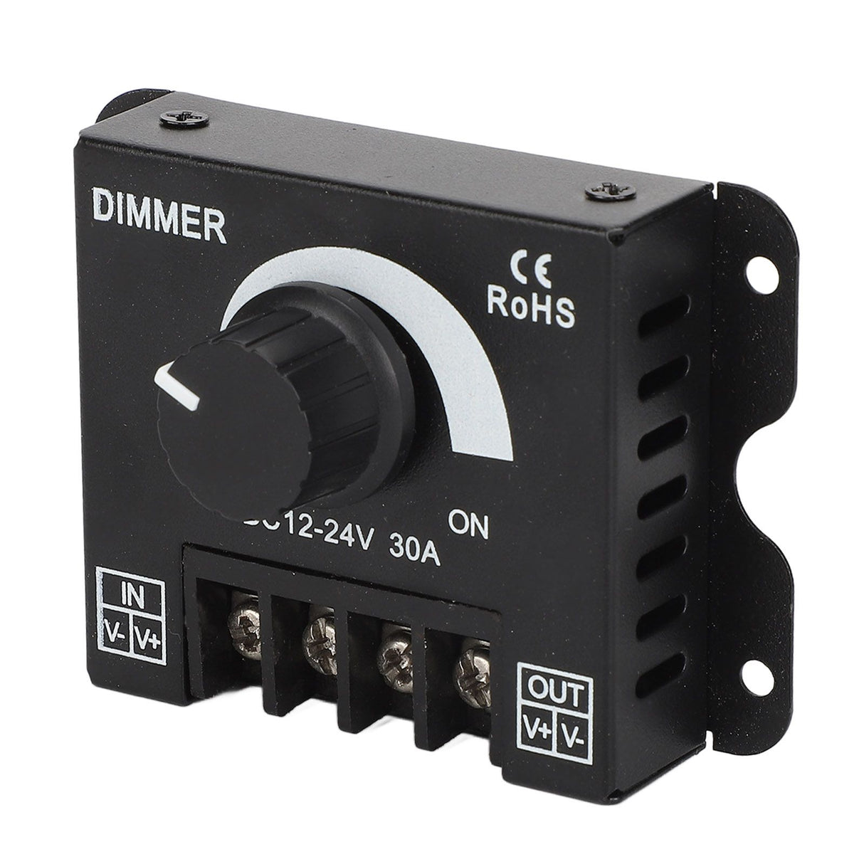 LED Dimmer Single Channel Stepless Dimming Excellent Heat Dissipation LED Light Strip Dimmer DC 12‑24V