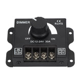 LED Dimmer Single Channel Stepless Dimming Excellent Heat Dissipation LED Light Strip Dimmer DC 12‑24V