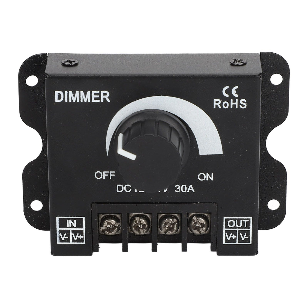 LED Dimmer Single Channel Stepless Dimming Excellent Heat Dissipation LED Light Strip Dimmer DC 12‑24V