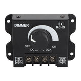 LED Dimmer Single Channel Stepless Dimming Excellent Heat Dissipation LED Light Strip Dimmer DC 12‑24V