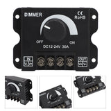 LED Dimmer Single Channel Stepless Dimming Excellent Heat Dissipation LED Light Strip Dimmer DC 12‑24V
