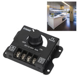 LED Dimmer Single Channel Stepless Dimming Excellent Heat Dissipation LED Light Strip Dimmer DC 12‑24V