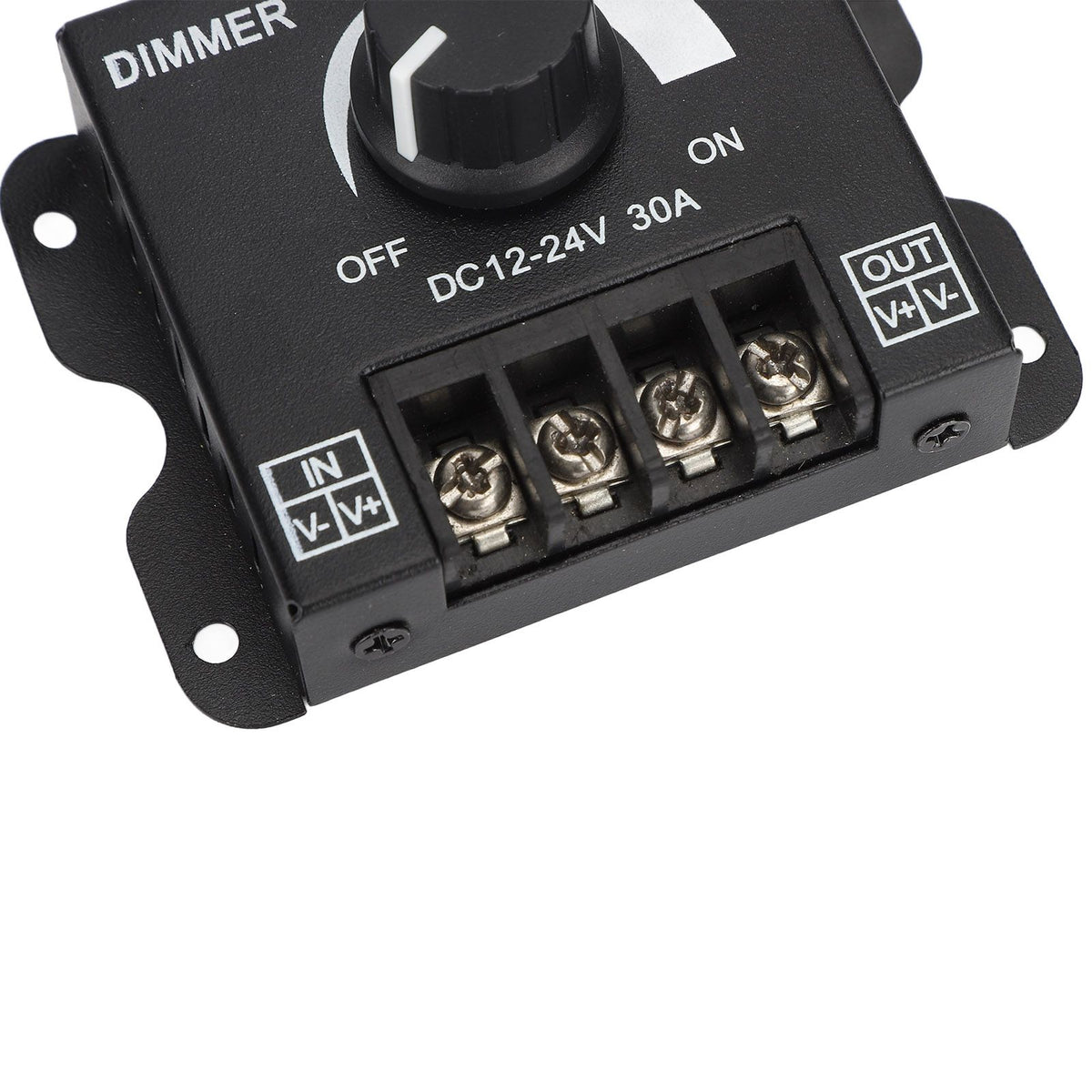 LED Dimmer Single Channel Stepless Dimming Excellent Heat Dissipation LED Light Strip Dimmer DC 12‑24V