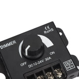 LED Dimmer Single Channel Stepless Dimming Excellent Heat Dissipation LED Light Strip Dimmer DC 12‑24V