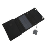 25W 5V Foldable Solar Charger Kit 8 Fold Solar Panels with 1 to 3 USB Charging Cable and Climbing Buckle for Outdoor