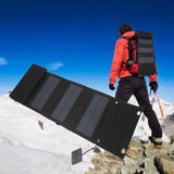 25W 5V Foldable Solar Charger Kit 8 Fold Solar Panels with 1 to 3 USB Charging Cable and Climbing Buckle for Outdoor - Extra Image