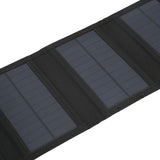 25W 5V Foldable Solar Charger Kit 8 Fold Solar Panels with 1 to 3 USB Charging Cable and Climbing Buckle for Outdoor