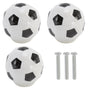 3 Set Football Cabinet Knobs Ball Sports Theme Single Hole Drawer Ceramic Handle Pulls for Cupboard Wardrobe