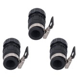 3pcs Tap Connector Adapter PP Stainless Steel Home Water Hose Accessories for Garden Car Washing with Clamp 16‑18 Outer Diameter