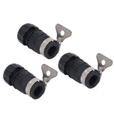 3pcs Tap Connector Adapter PP Stainless Steel Home Water Hose Accessories for Garden Car Washing with Clamp 16‑18 Outer Diameter - Side View