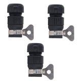 3pcs Tap Connector Adapter PP Stainless Steel Home Water Hose Accessories for Garden Car Washing with Clamp 16‑18 Outer Diameter