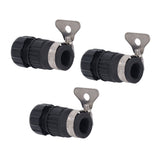 3pcs Tap Connector Adapter PP Stainless Steel Home Water Hose Accessories for Garden Car Washing with Clamp 16‑18 Outer Diameter