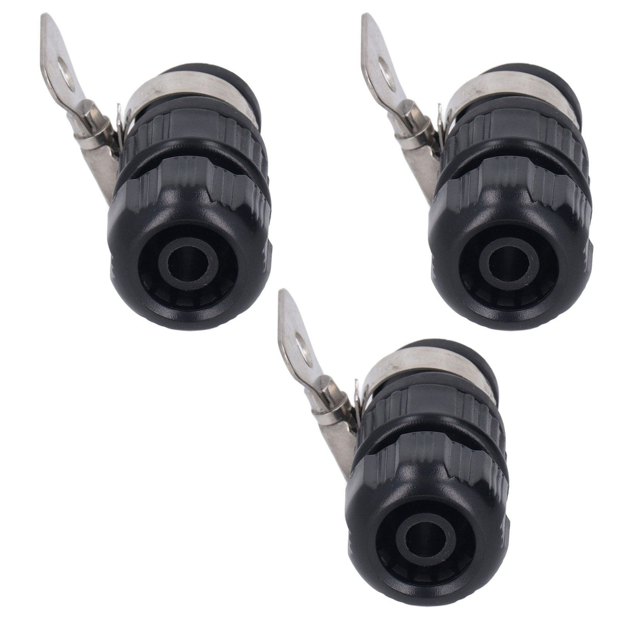 3pcs Tap Connector Adapter PP Stainless Steel Home Water Hose Accessories for Garden Car Washing with Clamp 16‑18 Outer Diameter