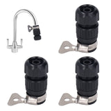 3pcs Tap Connector Adapter PP Stainless Steel Home Water Hose Accessories for Garden Car Washing with Clamp 16‑18 Outer Diameter - Extra Image