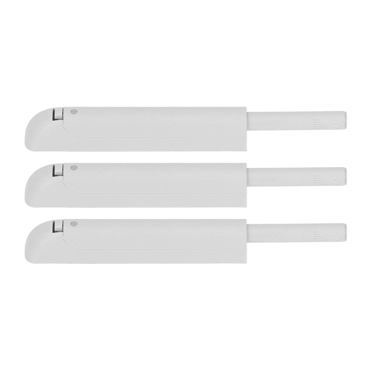 3Pcs Push Latch Widely Used Oxidation Resistant Door Latch Damper for Cabinet Door Closet Gray