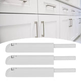 3Pcs Push Latch Widely Used Oxidation Resistant Door Latch Damper for Cabinet Door Closet Gray