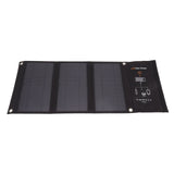 21W Foldable Solar Panel Charger Black Portable Solar Phone Charging Panels with Dual USB Port for Outdoor Hiking Camping