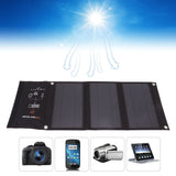 21W Foldable Solar Panel Charger Black Portable Solar Phone Charging Panels with Dual USB Port for Outdoor Hiking Camping - Extra Image