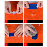 Tarpaulin Repair Tape PVC Leakage Patch Tape Rainproof Cloth Adhesive Tape 45 Volumes Blue - Rear View
