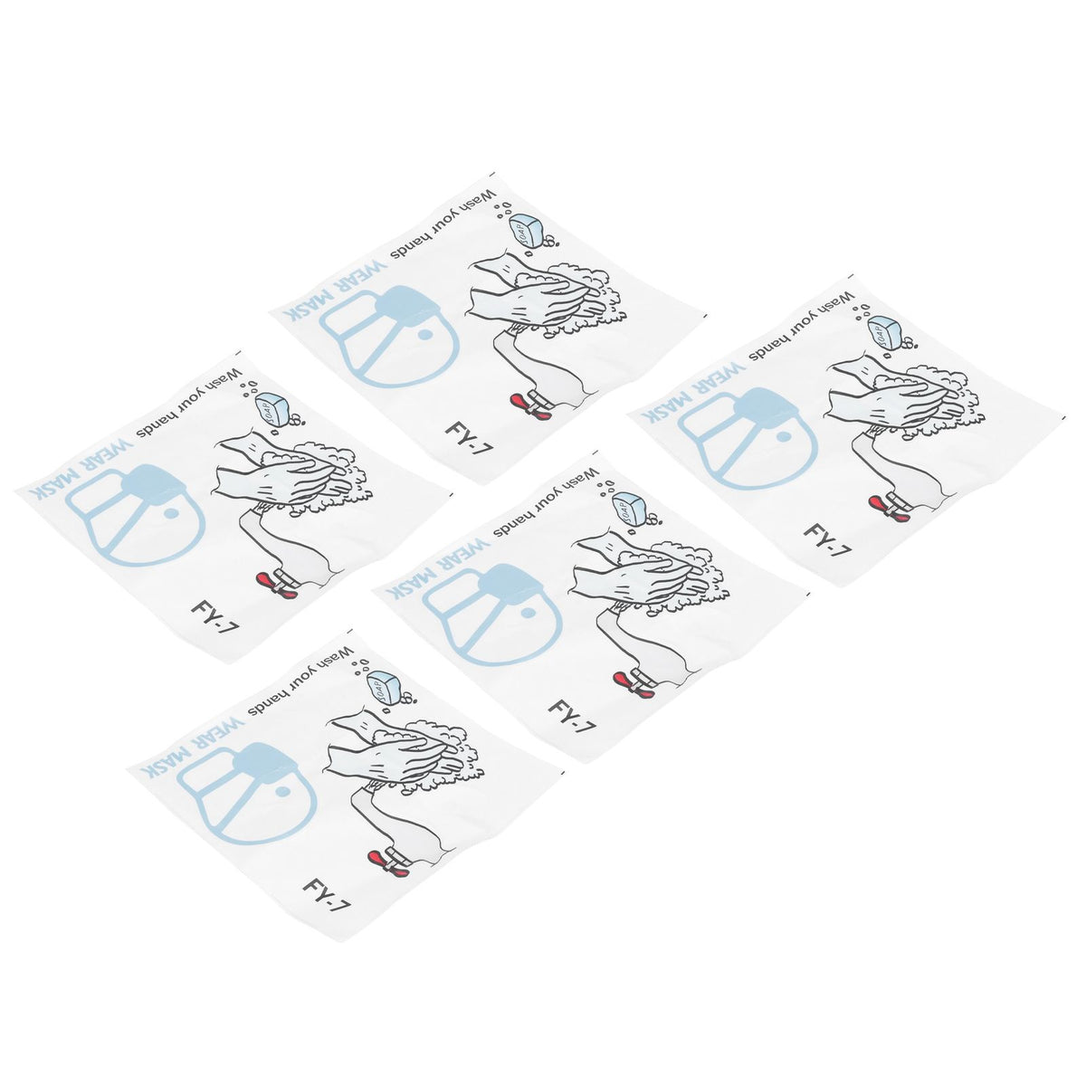 5Pcs Set Window Wall Sticker Background SelfAdhesive Sign Reminding Poster for Office School