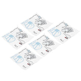 5Pcs Set Window Wall Sticker Background SelfAdhesive Sign Reminding Poster for Office School