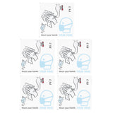 5Pcs Set Window Wall Sticker Background SelfAdhesive Sign Reminding Poster for Office School