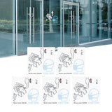 5Pcs Set Window Wall Sticker Background SelfAdhesive Sign Reminding Poster for Office School