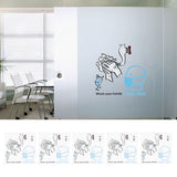 5Pcs Set Window Wall Sticker Background SelfAdhesive Sign Reminding Poster for Office School - Extra Image