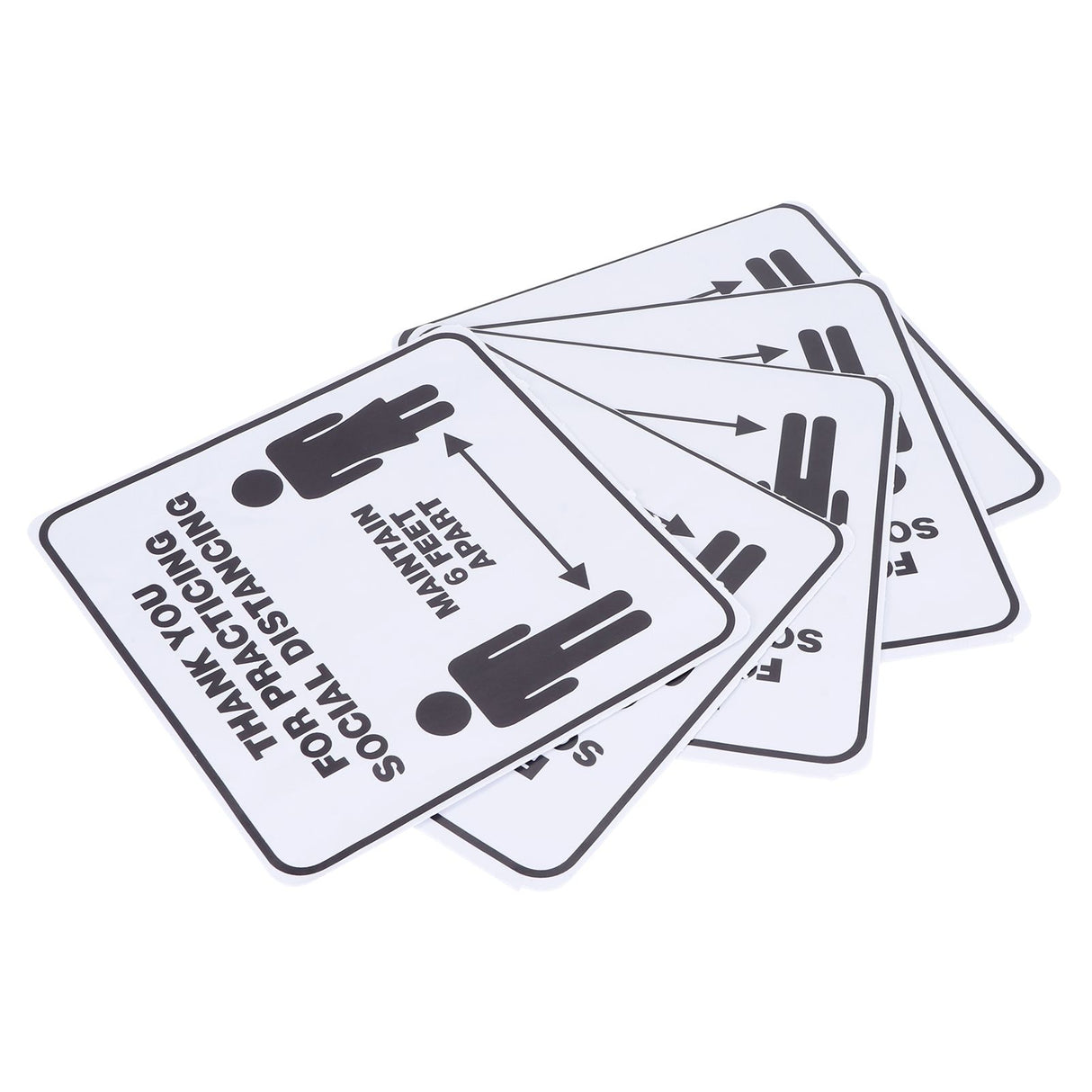 2 Set Floor Sticker Floor Distancing Signs Marker Warning Decal for Mall School Public Area