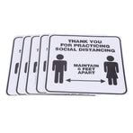 2 Set Floor Sticker Floor Distancing Signs Marker Warning Decal for Mall School Public Area