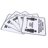 2 Set Floor Sticker Floor Distancing Signs Marker Warning Decal for Mall School Public Area - Close-Up Angle