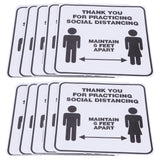 2 Set Floor Sticker Floor Distancing Signs Marker Warning Decal for Mall School Public Area