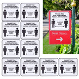 2 Set Floor Sticker Floor Distancing Signs Marker Warning Decal for Mall School Public Area - Extra Image
