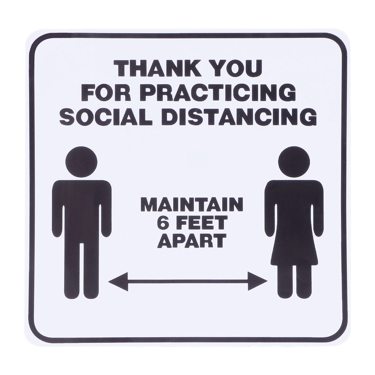 2 Set Floor Sticker Floor Distancing Signs Marker Warning Decal for Mall School Public Area