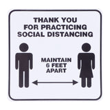 2 Set Floor Sticker Floor Distancing Signs Marker Warning Decal for Mall School Public Area