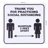 2 Set Floor Sticker Floor Distancing Signs Marker Warning Decal for Mall School Public Area