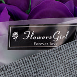 Rose Bouquet Artificial Fake Soap Flower Bunch for Wedding Ceremony Valentine's Day GiftPurple