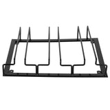 Wine Glass Rack Under Cabinet Stemware Holder Storage Hanger Metal Organizer for Bar Kitchen3 Slot 30x22.5cm Black - Rear View