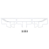 Wine Glass Rack Under Cabinet Stemware Holder Storage Hanger Metal Organizer for Bar Kitchen3 Slot 30x22.5cm White